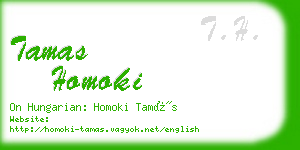 tamas homoki business card